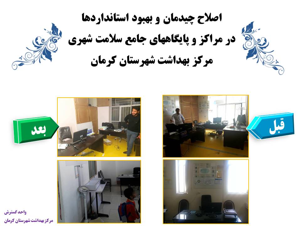 واحد گسترش-مرکز بهداشت کرمان-مرکز بهداشت-بهداشت-سلامت-دانشگاه علوم پزشکی کرمان-شهر کرمان-کرمان-استان کرمان-سلامت کرمان-شهرستان کرمان-استاندارد سازی-چک لیست-پمفلت-پمفلت بهداشتی